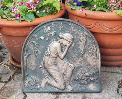 Bronzetafel antik patiniert für eine Grabstätte