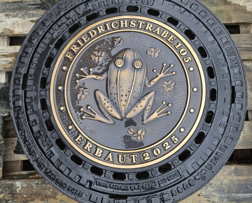 Schmuckdeckel Frosch Gullydeckel Frosch
