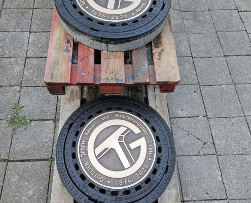 Gullydeckel als Werbung Gullydeckel als Werbung